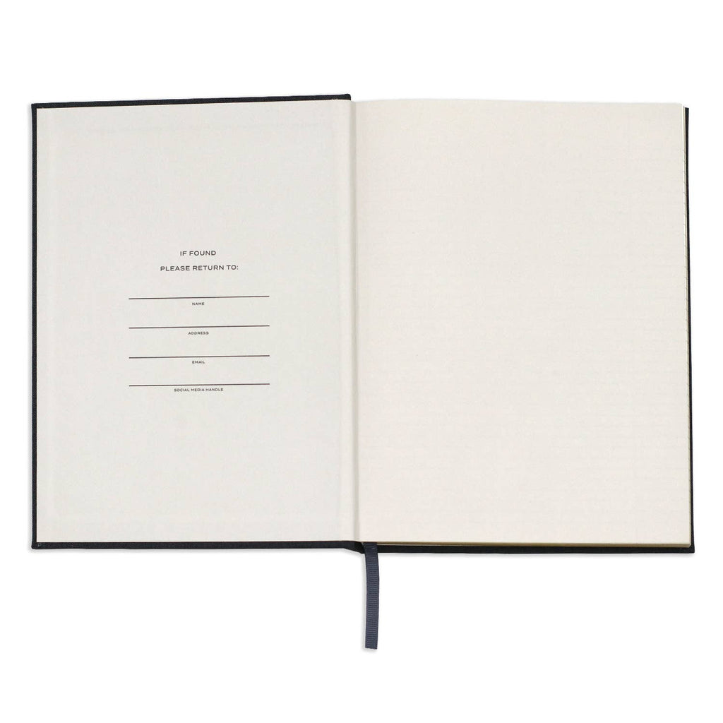Black Linen Note to Self Journal: Linen