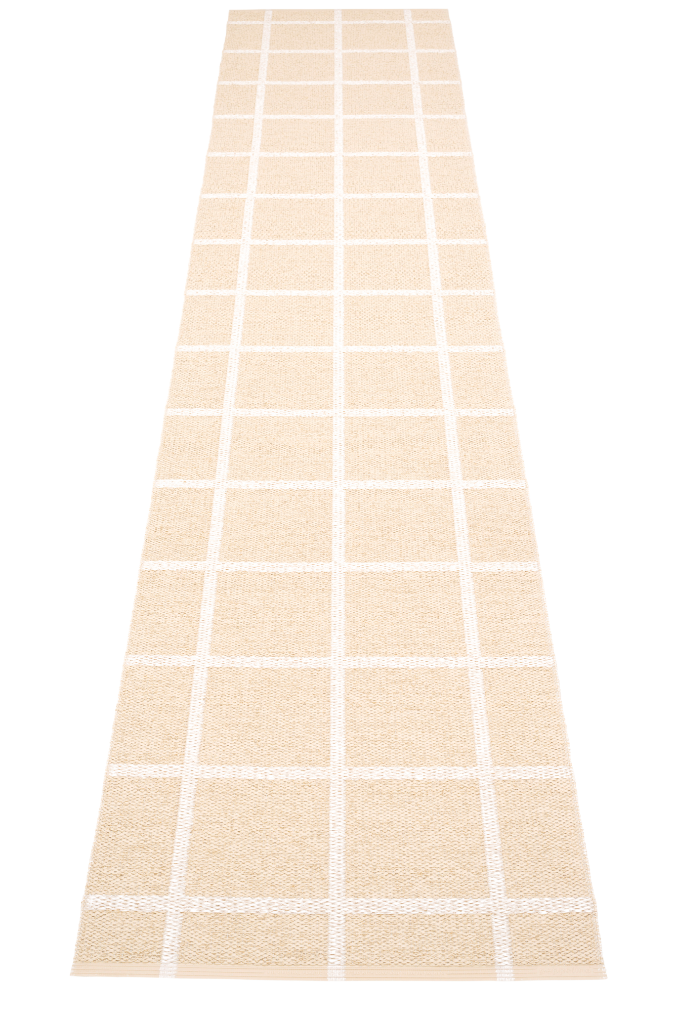 Little Plains Beach Plastic Floor Mats in Cream/White Metallic