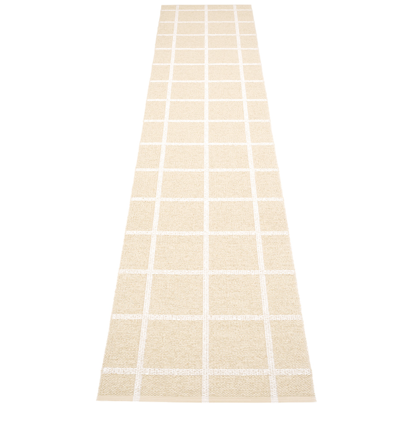 Little Plains Beach Plastic Floor Mats in Cream/White Metallic