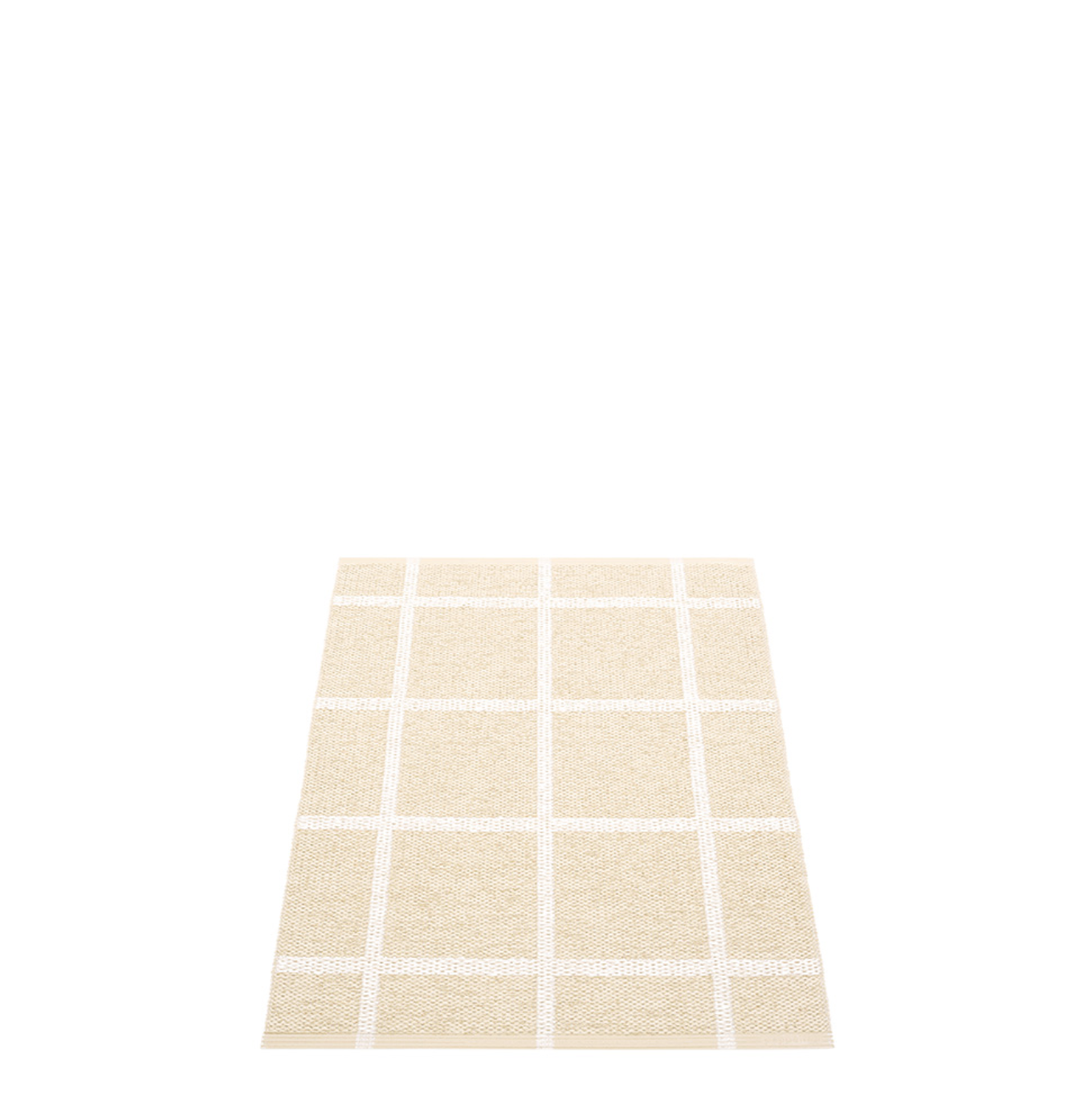 Little Plains Beach Plastic Floor Mats in Cream/White Metallic