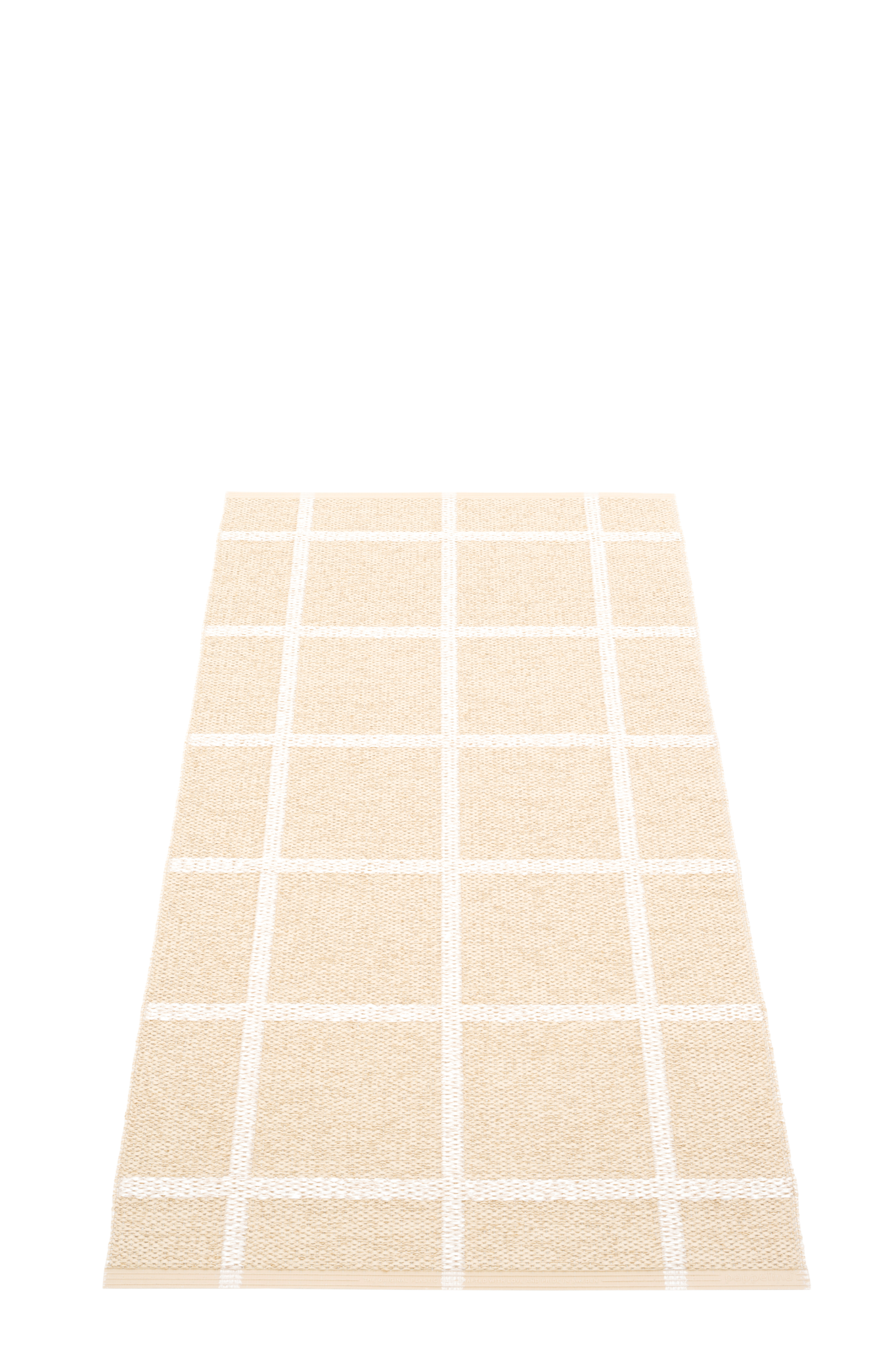 Little Plains Beach Plastic Floor Mats in Cream/White Metallic