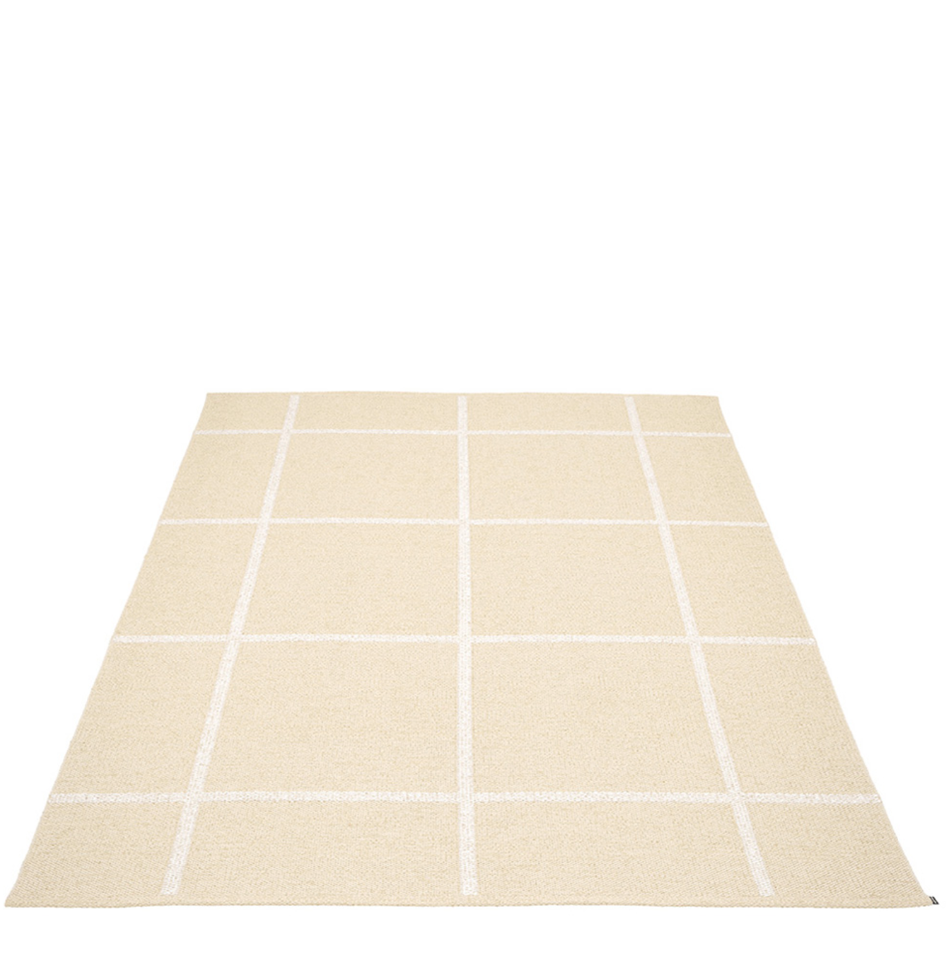 Little Plains Beach Plastic Floor Mats in Cream/White Metallic