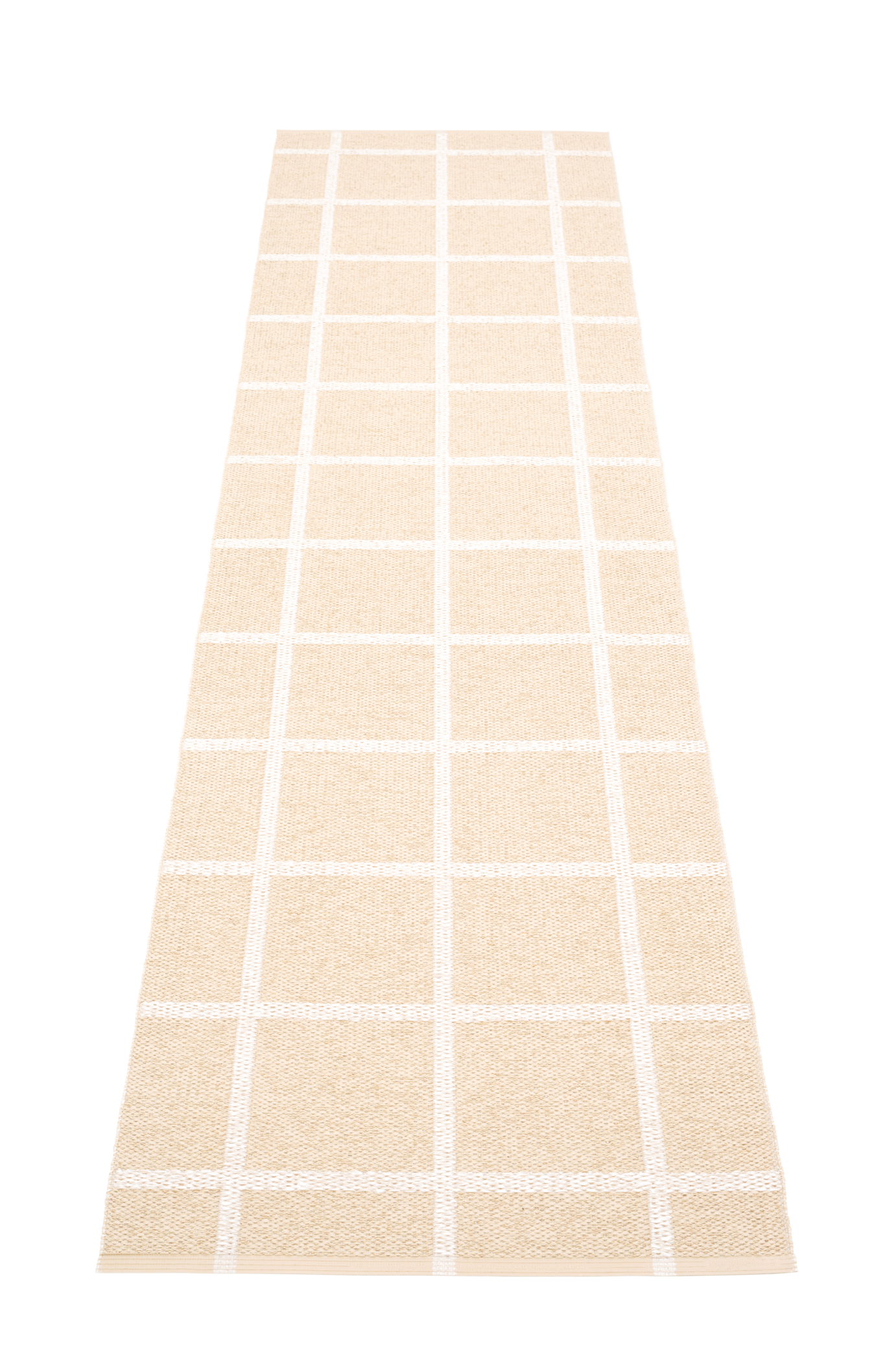 Little Plains Beach Plastic Floor Mats in Cream/White Metallic