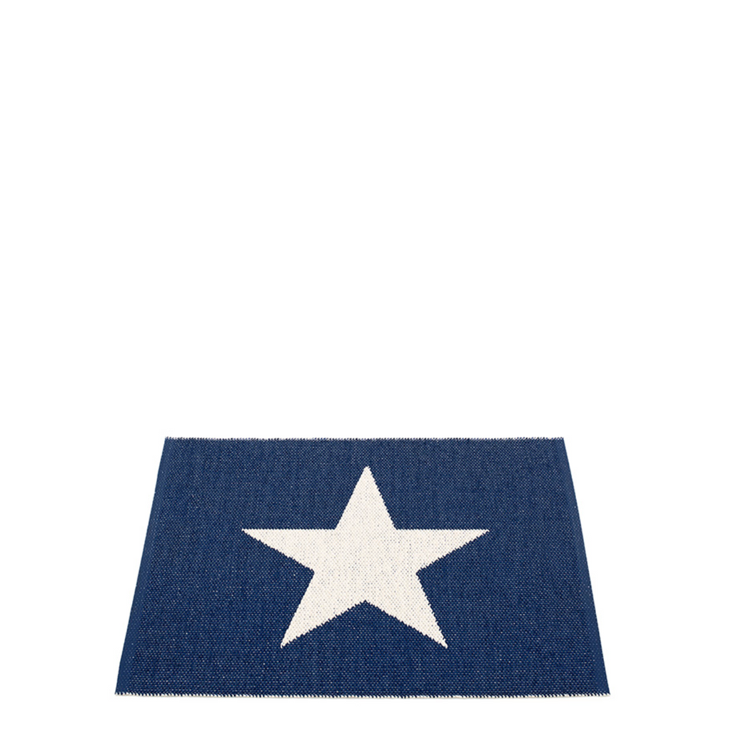 Sagaponack Plastic Floor Mats Dark Blue/Vanilla