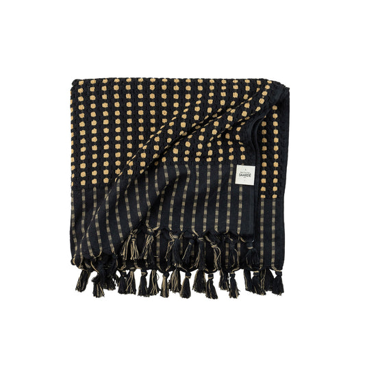 Chickpea Bath Towel in Black