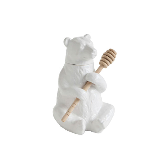 Bear Honey Pot with Honey Dipper