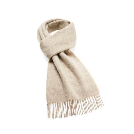 Beige Merino Lambswool Scarf