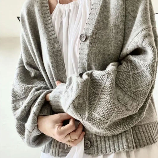 Helena Cardigan in Light Grey