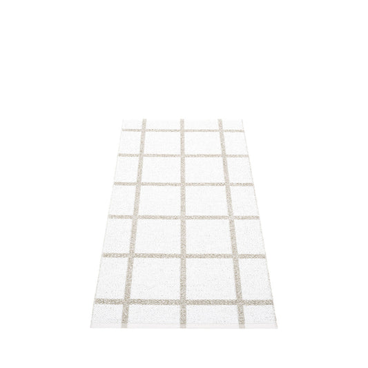 Little Plains Beach Plastic Floor Mats in White/Stone Metallic (Multiple Sizes)