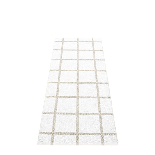 Little Plains Beach Plastic Floor Mats in White/Stone Metallic (Multiple Sizes)