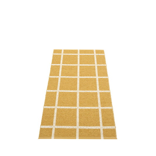 Little Plains Beach Plastic Floor Mats in Ochre/Beige Metallic (Multiple Sizes)