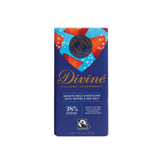 Divine Bar, Milk Chocolate with Toffee & Sea Salt