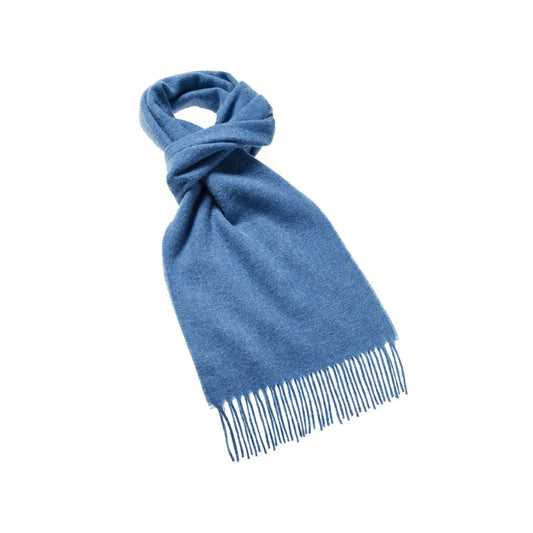 Oceano Blue Merino Lambswool Scarf