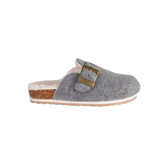 Shirley Sheepskin Sandal in Grey