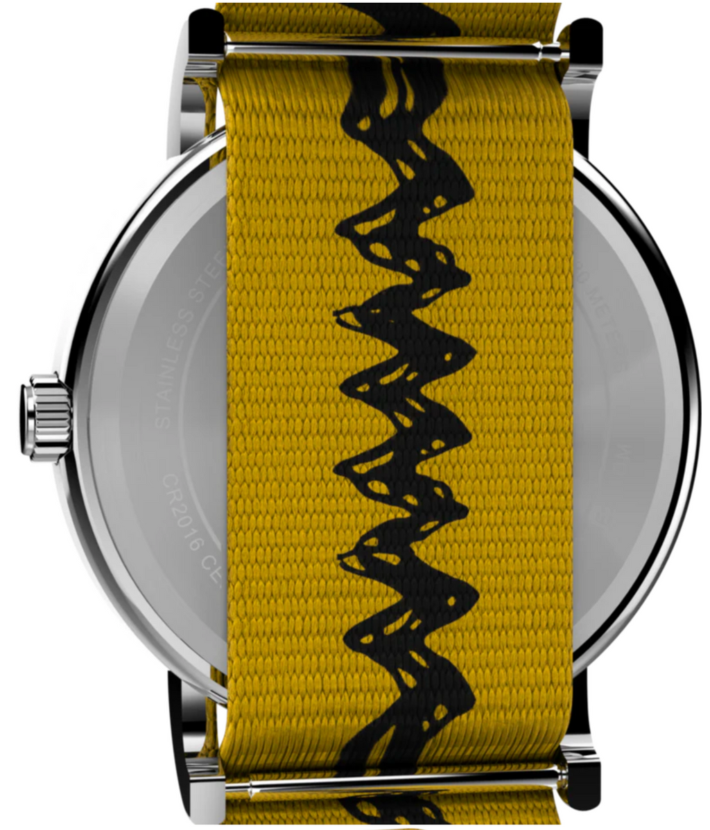 Timex x Peanuts Charlie Brown 38mm Fabric Strap Watch