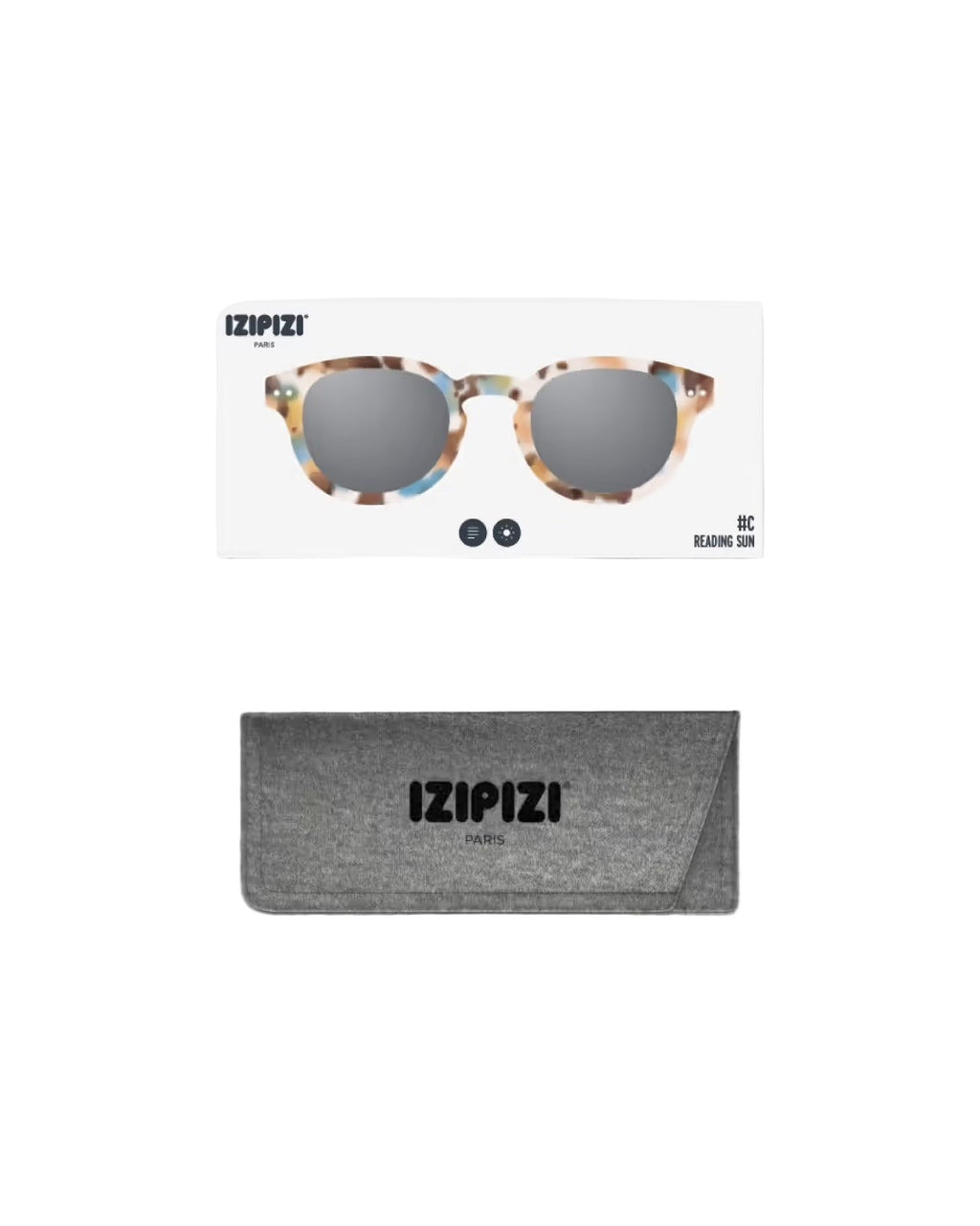 IZIPIZI, #C Blue Tortoise Sunglasses/Readers