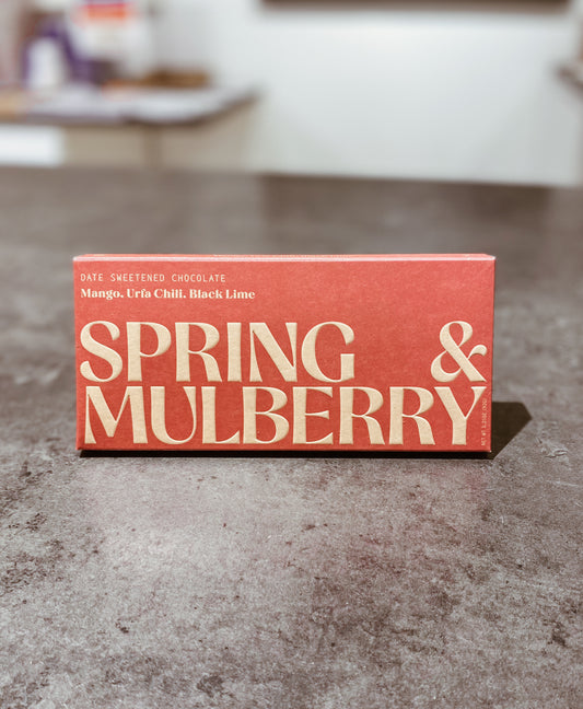 Spring & Mulberry Chocolate Bar with Mango, Urfa Chili, and Black Lime