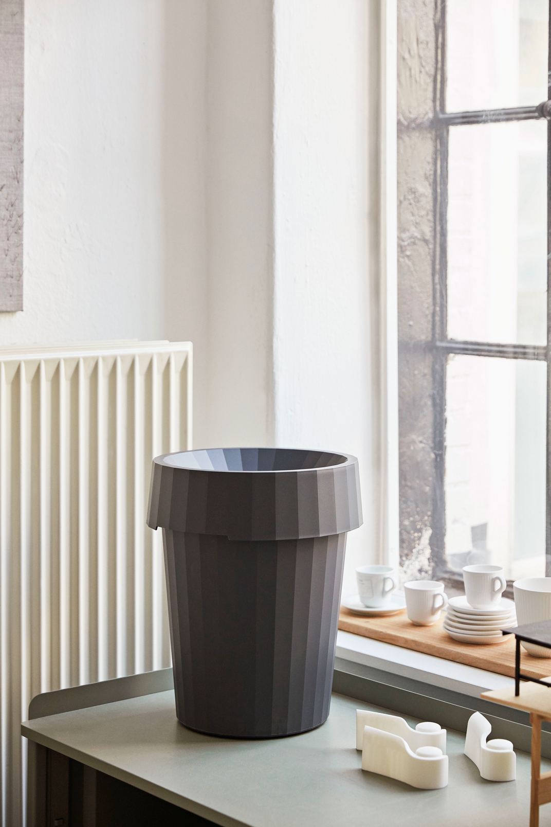 HAY Shade Bin Waste Basket, Black