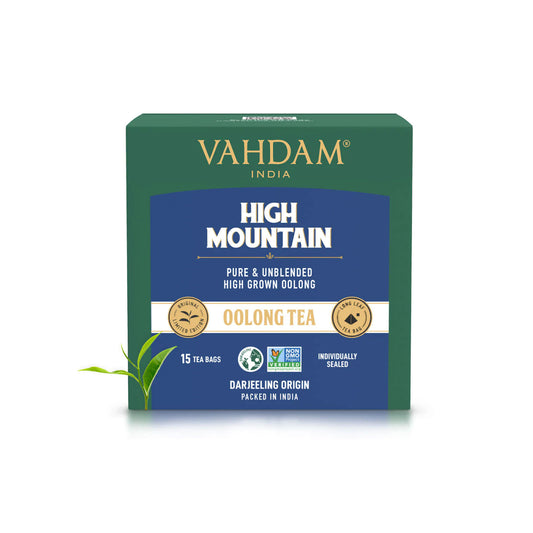 Vahdam Teas High Mountain Oolong Tea Bags, 15 Sachets