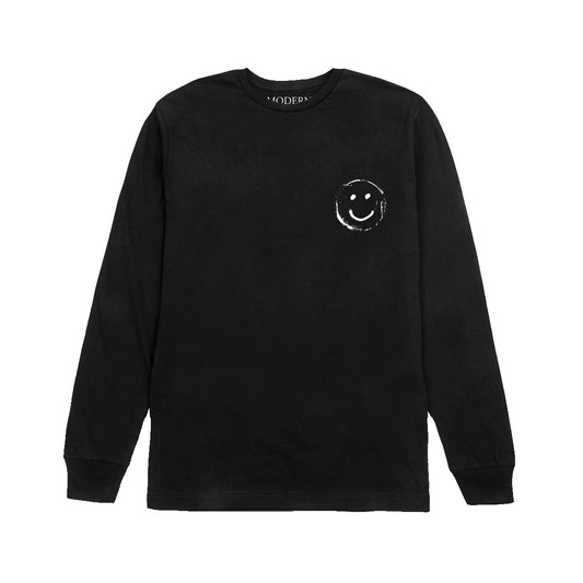 Modern General® Artwear Lines Long Sleeve T-Shirt in Black