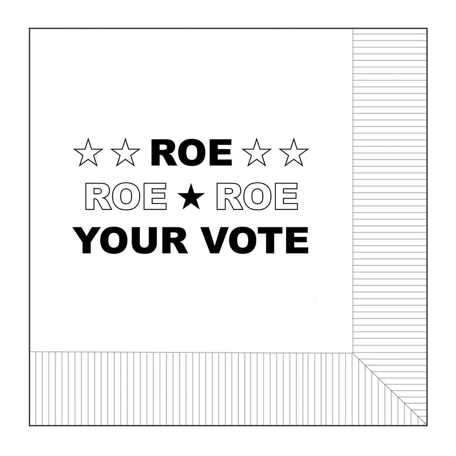 Modern General® Cocktail Napkin, Roe Your Vote