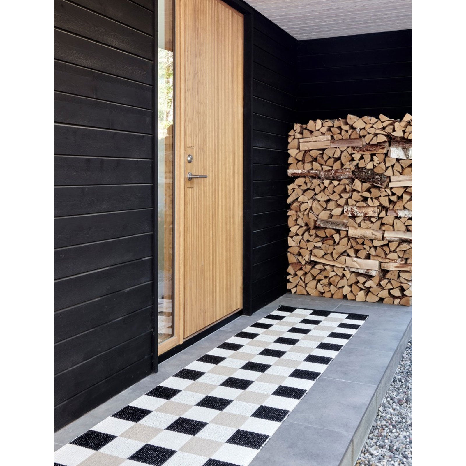 Wiborg Beach Plastic Floor Mats Black/Vanilla/Beige