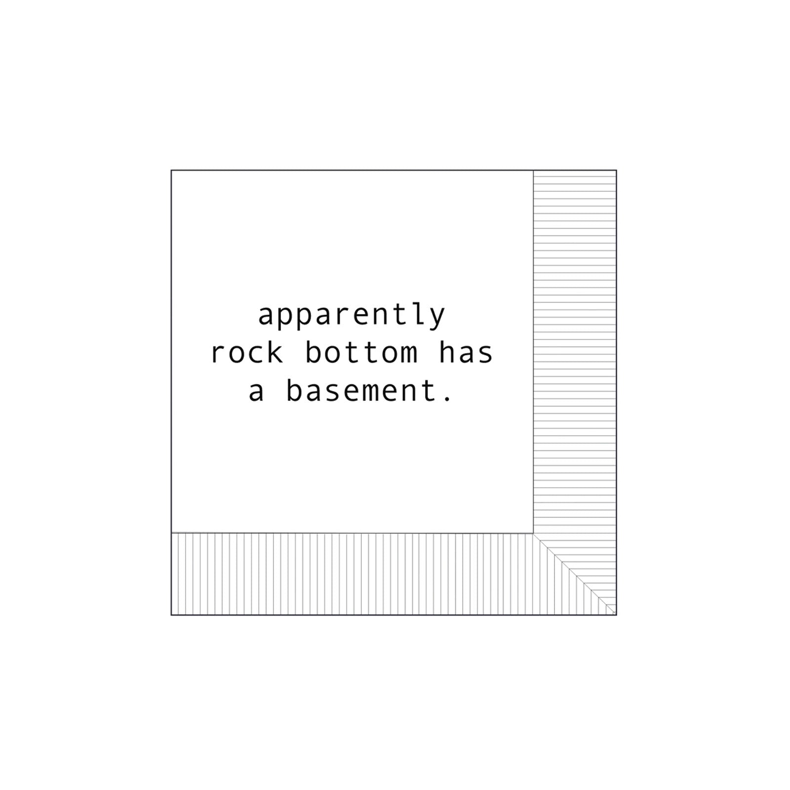 Modern General® Cocktail Napkin, Rock Bottom