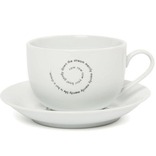 'Row Your Boat' Cafe Au Lait Cup and Saucer